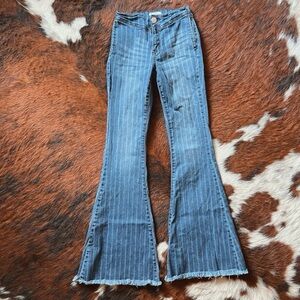 Uniq by Litz Stripe Flare Jeans 25